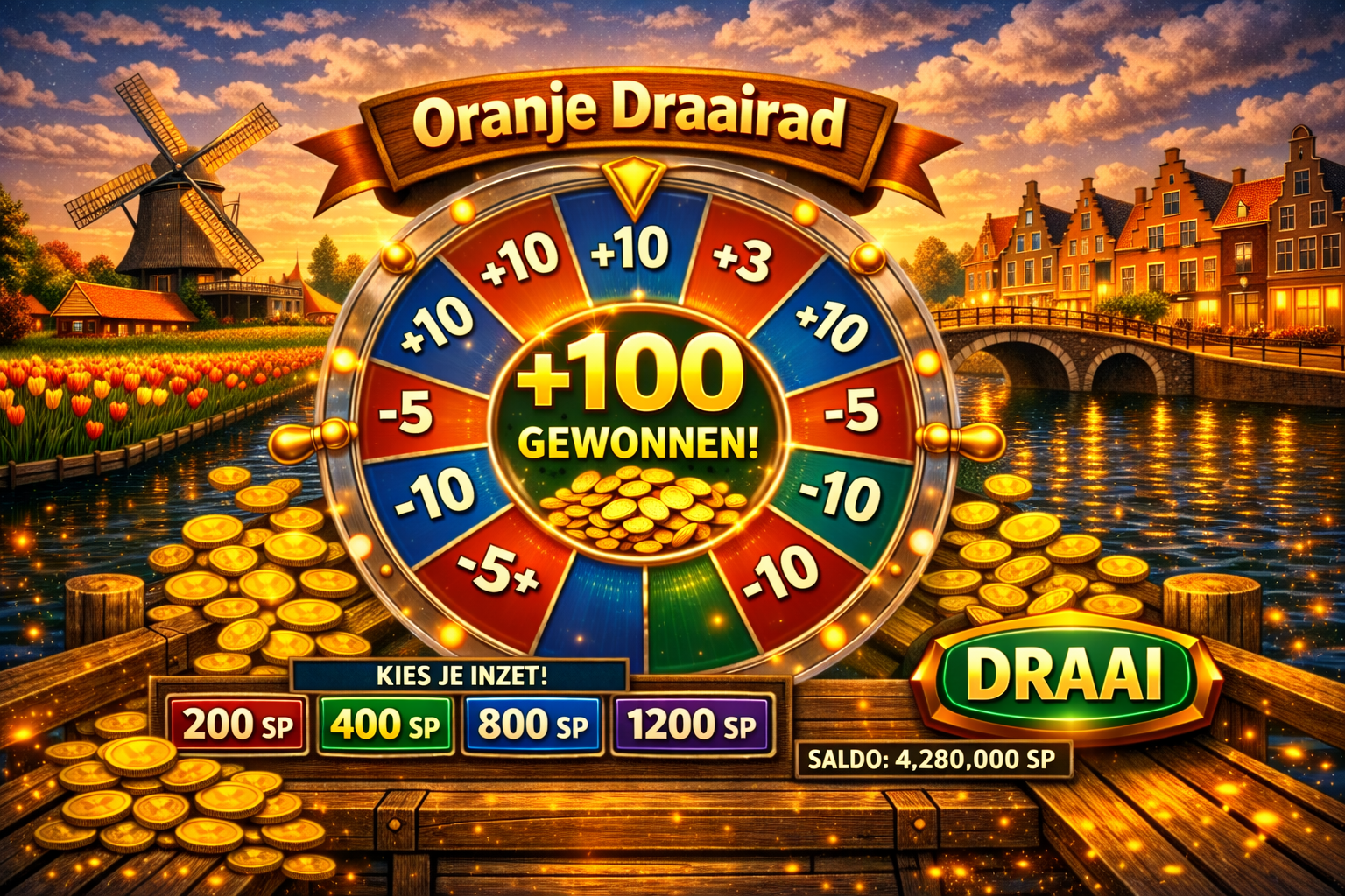 Oranje Draairad: oranje sfeerbeeld